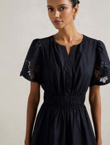 Eleanor Petite Cutwork Midi Dress Forever New