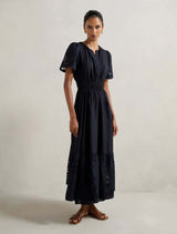 Eleanor Petite Cutwork Midi Dress Forever New