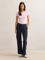 Rebecca Scallop Trim T-shirt Forever New