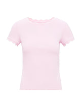 Rebecca Scallop Trim T-shirt Forever New