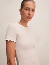 Rebecca Scallop Trim T-Shirt Forever New