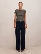 Rebecca Scallop Trim T-Shirt Forever New