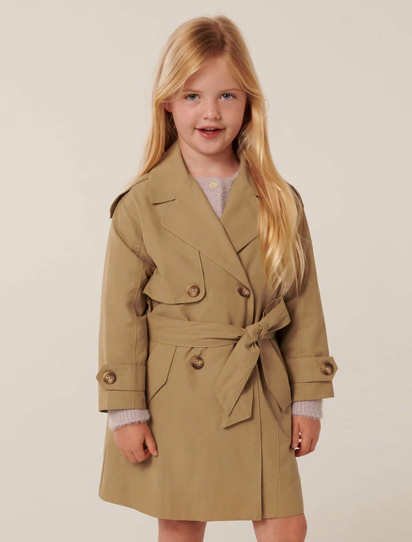 Ilaria Girls Trench Coat French Taupe Forever New