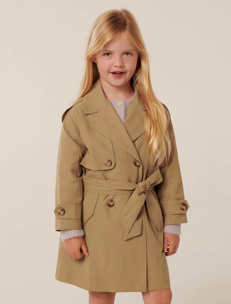 Ilaria Girls Trench Coat French Taupe Forever New