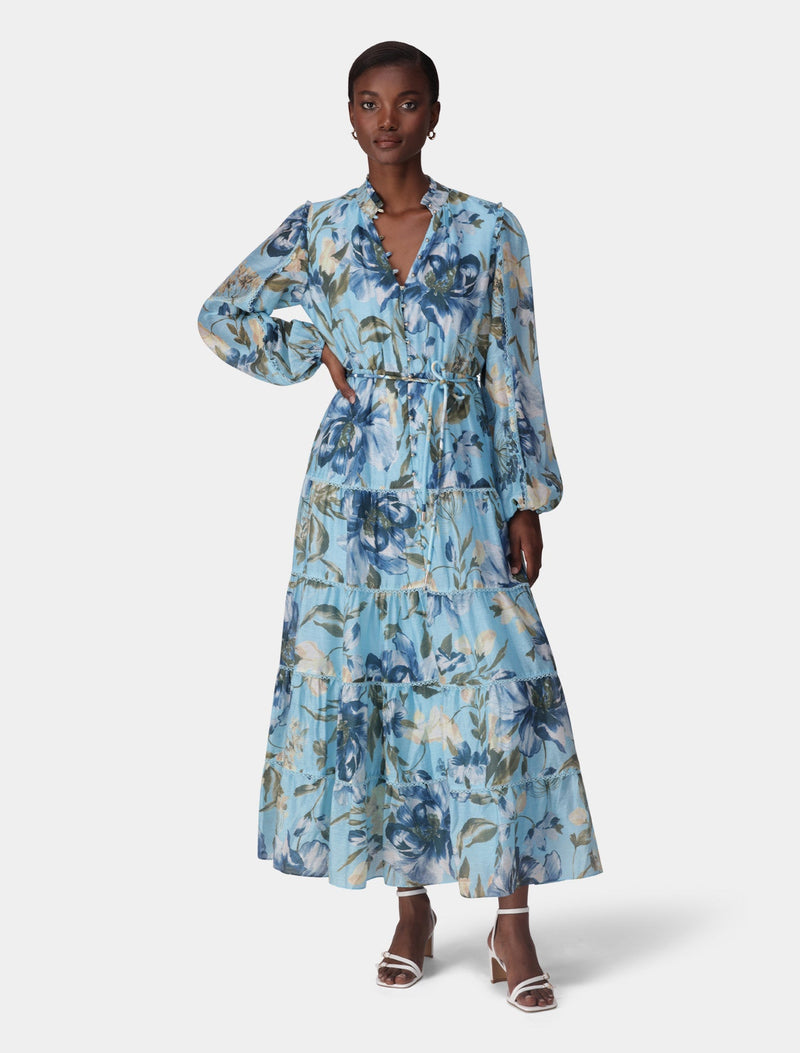 Jessie Button Down Midi Dress Lyell Floral Forever New