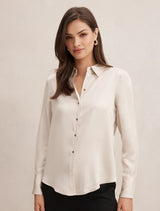 Coco Satin Shirt Ancient Scroll T Forever New