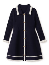 Aubrey Girls Collared Knit Dress Forever New