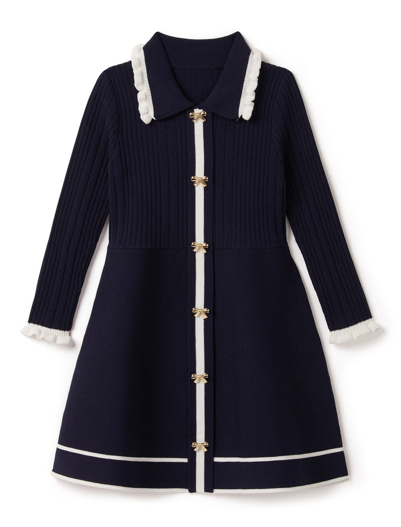 Aubrey Girls Collared Knit Dress Forever New