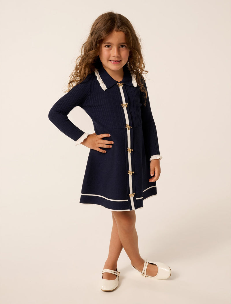Aubrey Girls Collared Knit Dress Forever New