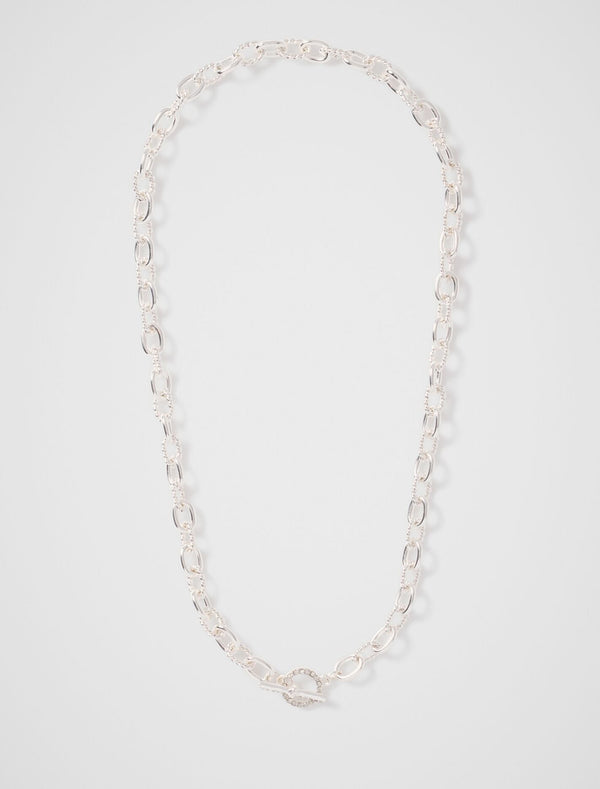 Talia T-Bar Necklace 0 Silver Forever New