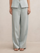 Lee Wide Leg Pants Hazy Aqua Suit Forever New