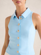 Tilly Button Detail Halter Top
