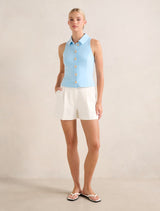 Tilly Button Detail Halter Top
