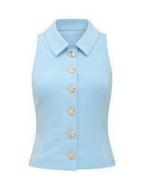 Tilly Button Detail Halter Top