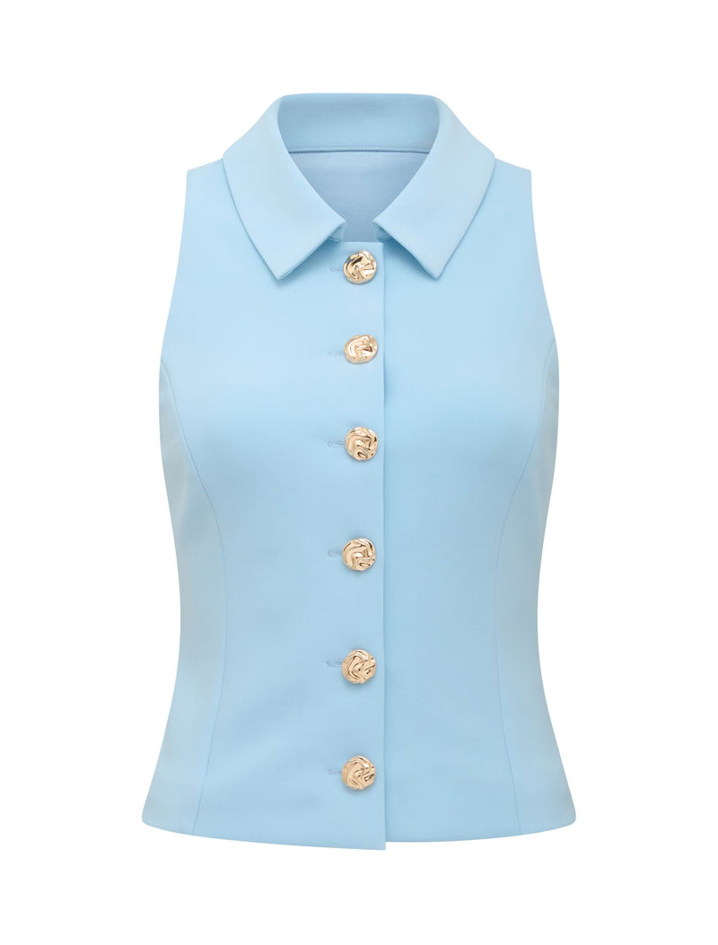 Tilly Button Detail Halter Top