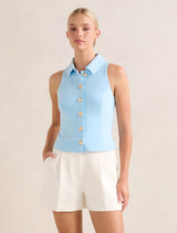 Tilly Button Detail Halter Top