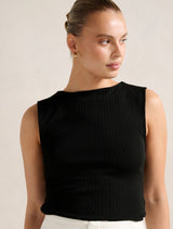 Frankie Boat Neck Tank Top Forever New