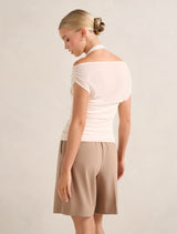 Aria Tipped Mesh Halter Top Forever New