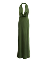 Becca Cowl Halter Satin Dress Forever New