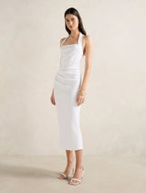 Georgie Halter Ruched Bodycon Dress Forever New