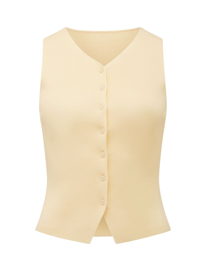 Raya Ribbed Knitted Tank Top Forever New
