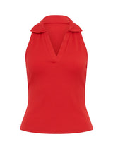 Clover Collared Halter Top Forever New