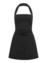 Imogen Stretch Cotton Halter Mini Dress Forever New