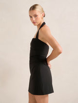 Imogen Stretch Cotton Halter Mini Dress Forever New