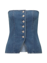 Clarissa Denim Bandeau Top Forever New