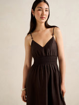 Gina Gathered Waist Midi Dress Forever New