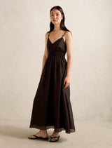 Gina Gathered Waist Midi Dress Forever New