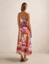 Gina Gathered Waist Midi Dress Forever New