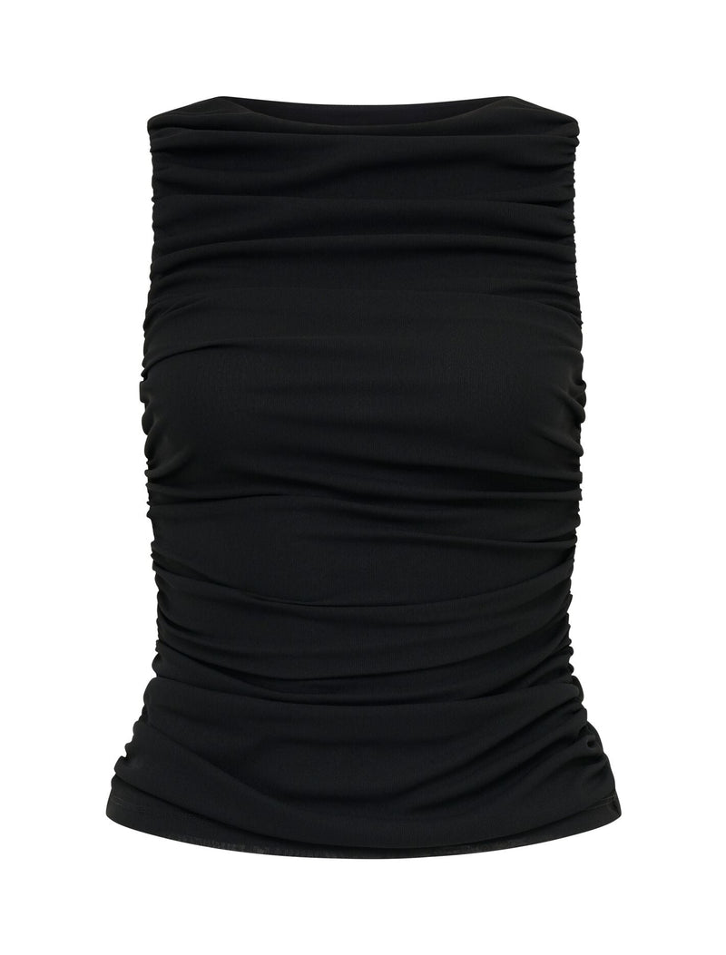 Pippa Ruched Boat Neck Top