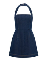Ava Denim Halter Mini Dress Forever New