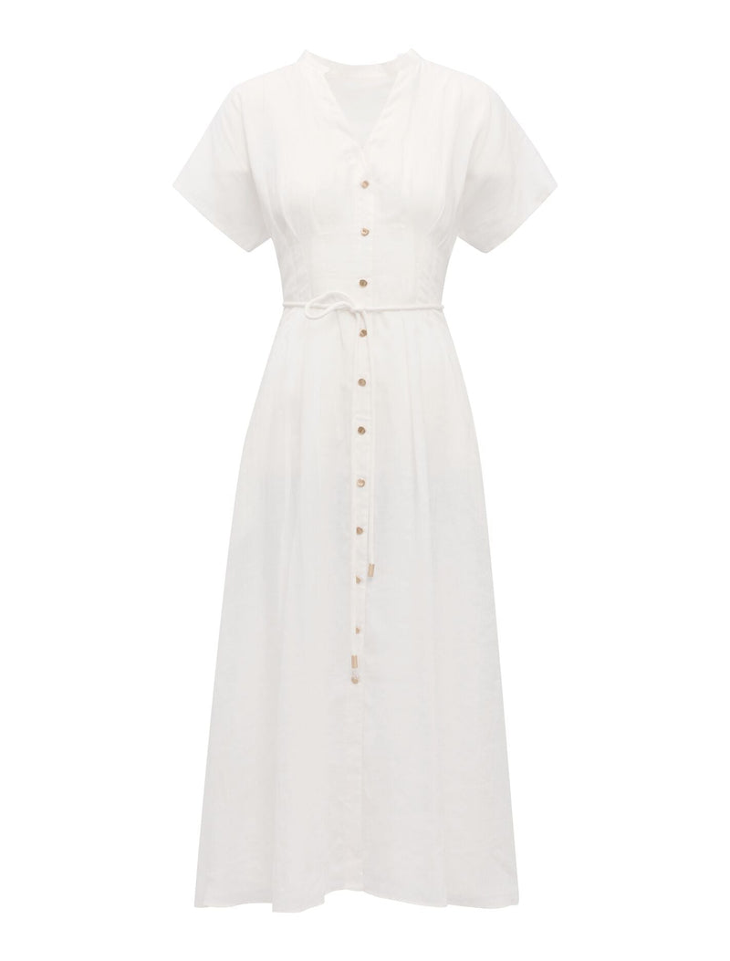 jemma midi dress Jemma Shirt Midi Dress Porcelain