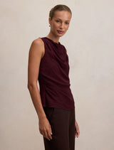 Tiffany Draped Sleeveless Top Forever New
