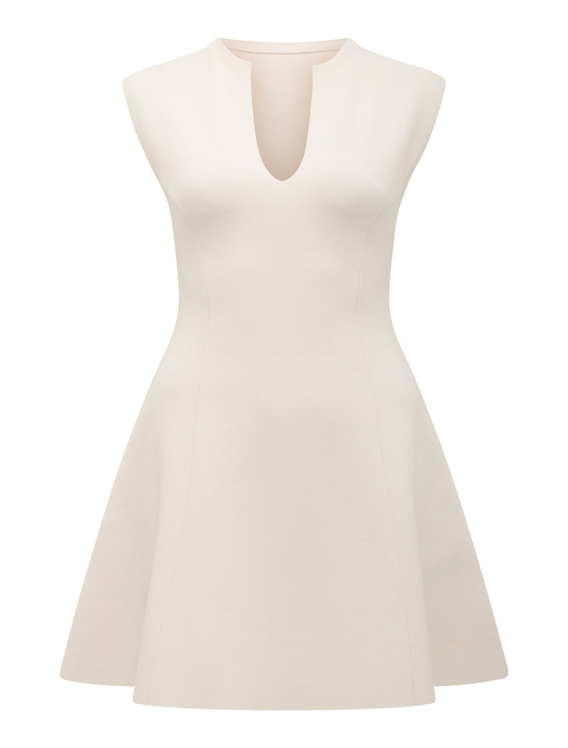 crepe knit mini dress Harley Halter Crepe Knit Micro Mini Dress - Chocolate