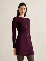 Issie Long Sleeve Knit Mini Dress Forever New