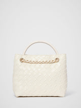 Lillian Weave Small Tote Bag 0 Ivory Forever New