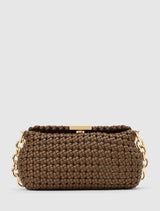 Teagan Weave Chain Bag 0 Chocolate Forever New