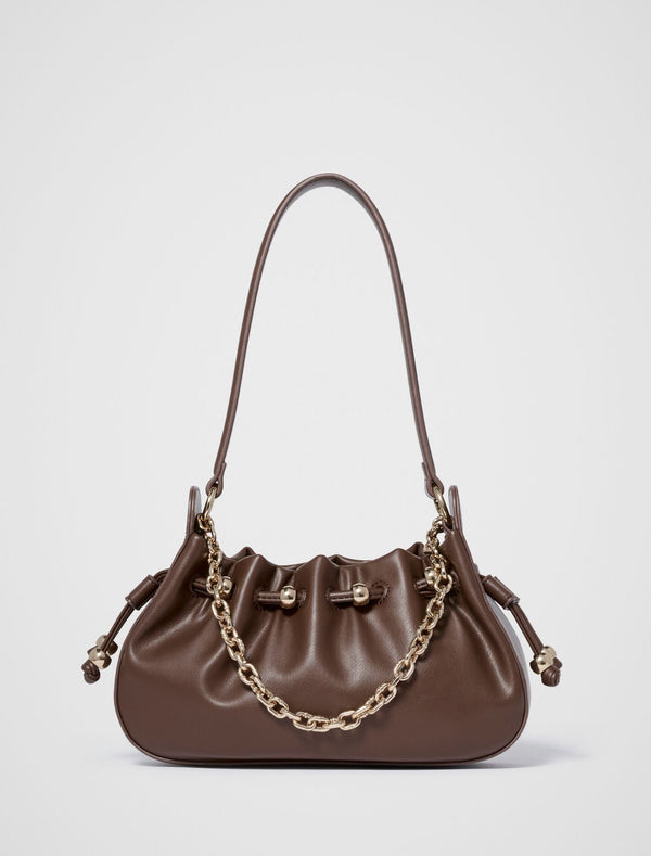 Dakota Drawstring Chain Bag 0 Chocolate Forever New