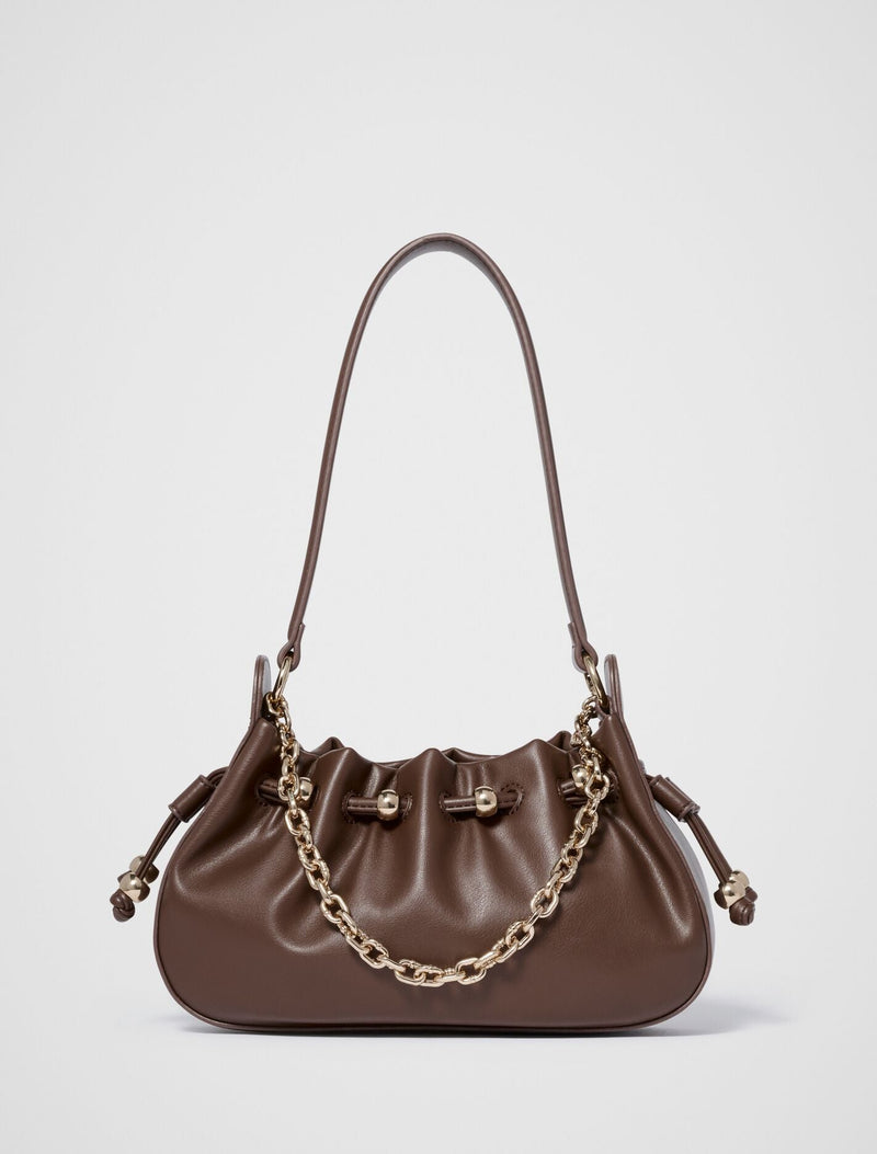 Dakota Drawstring Chain Bag 0 Chocolate Forever New