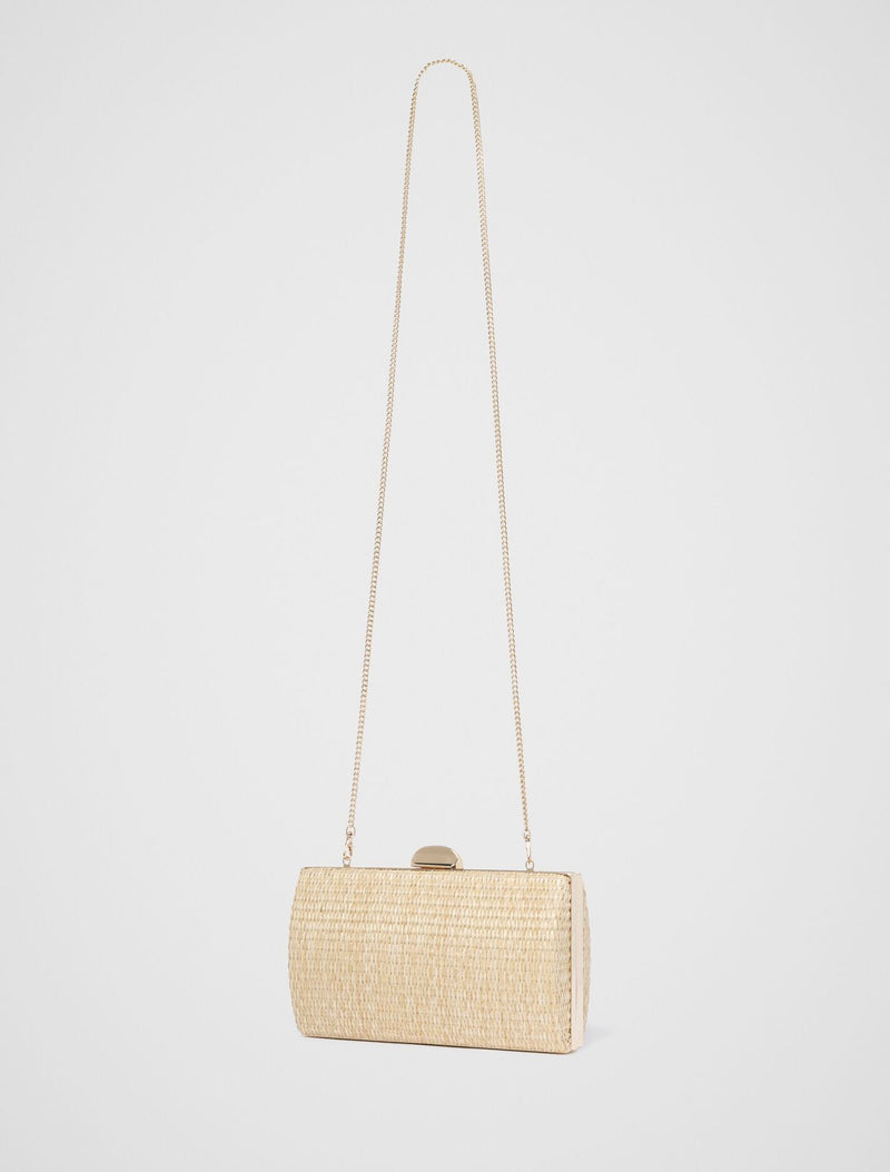 Helena Weave Hardcase Clutch Forever New