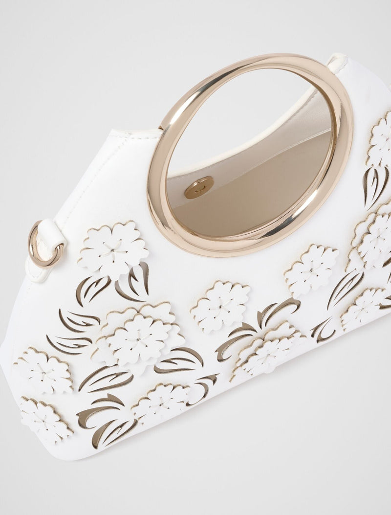 Mavin Cutout Floral Metal Handle Clutch Forever New