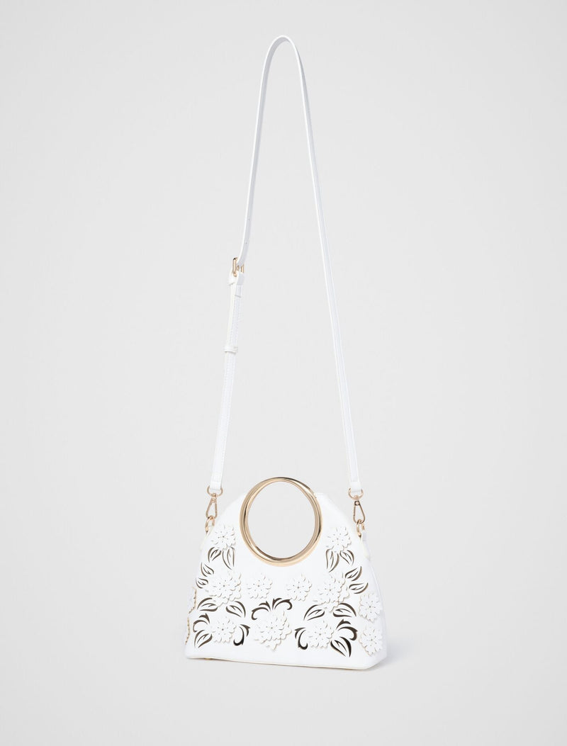 Mavin Cutout Floral Metal Handle Clutch Forever New