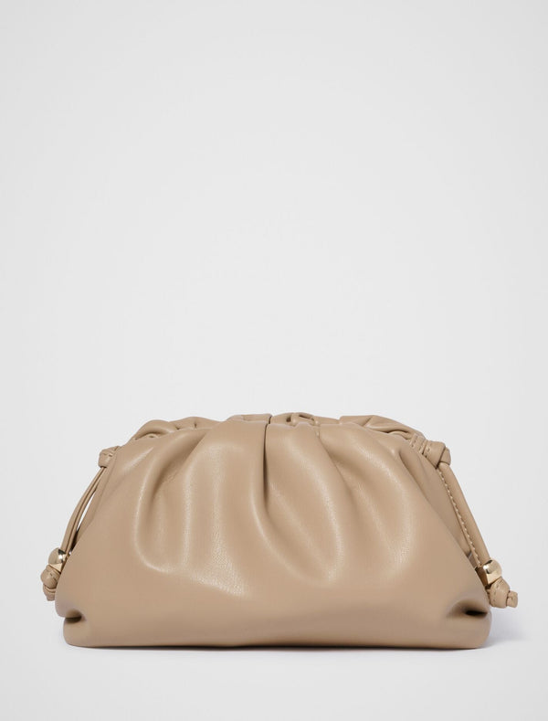 Sierra Soft Ruched Clutch 0 Mushroom Forever New