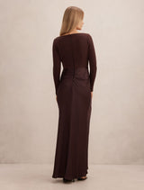 Briella Boat Neck Drape Maxi Dress Forever New