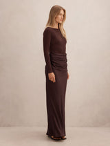 Briella Boat Neck Drape Maxi Dress Forever New