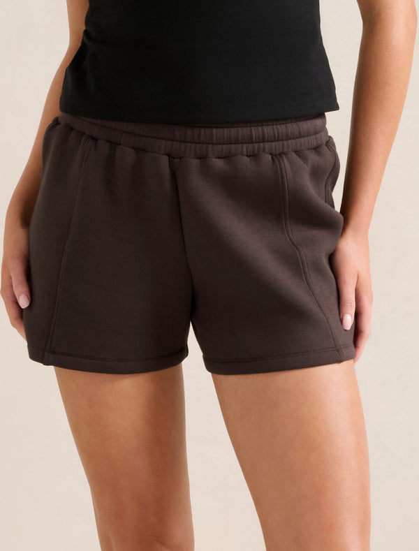 Lenny Logo Lounge Shorts Dark Chocolate Forever New