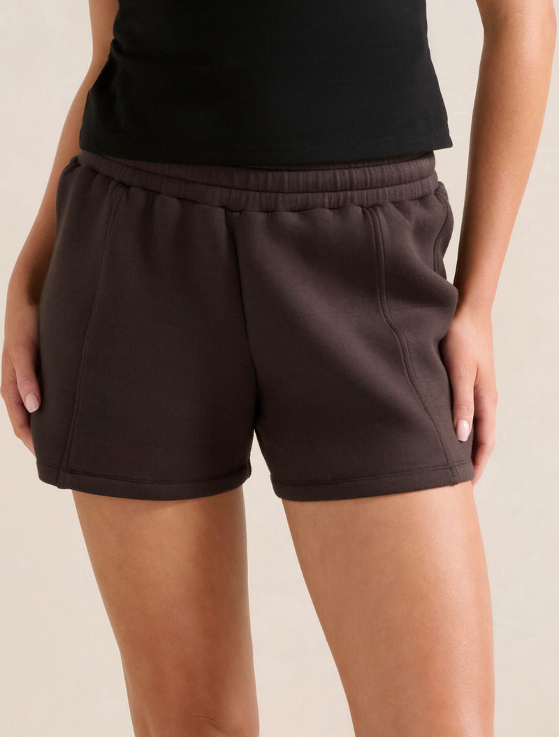 Lenny Logo Lounge Shorts Dark Chocolate Forever New